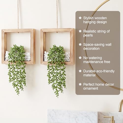 2-Pack Hanging Artificial Succulents with LED Lights - 44% Off - Image 2