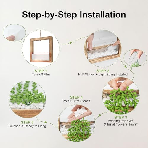 2-Pack Hanging Artificial Succulents with LED Lights - 44% Off - Image 4