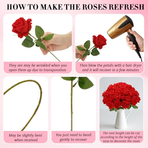 50% Off MERIXMAS Realistic Velvet Artificial Roses - Image 3