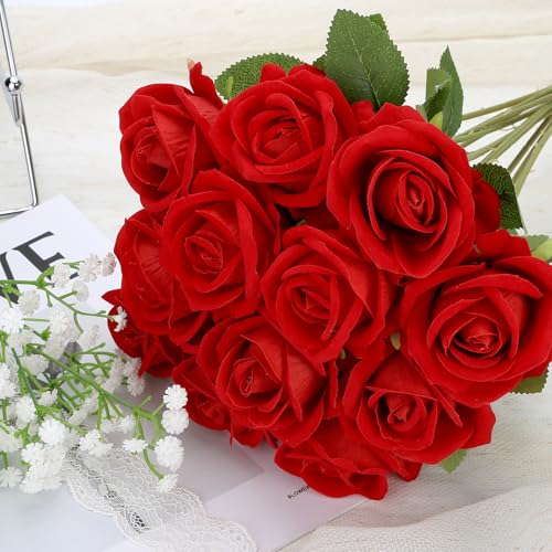 50% Off MERIXMAS Realistic Velvet Artificial Roses - Image 5