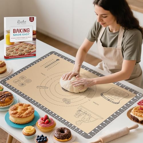 38% Off Extra Thick Silicone Baking Mat with Recipes - Image 1