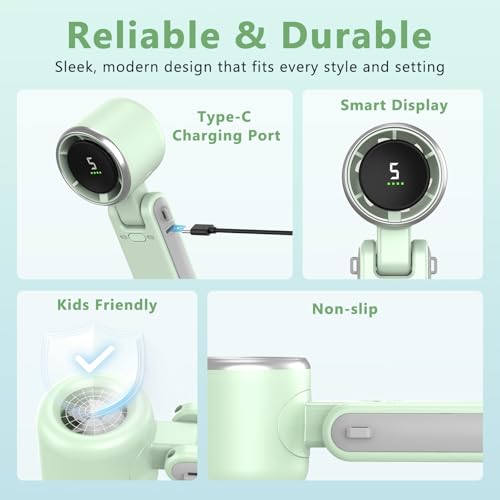 50% Off Portable Turbo Fan with 5 Speeds & LED - Image 3