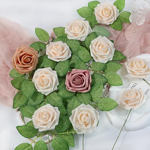 50% Off Meldel 25-Pack Artificial Roses for DIY Weddings - Image 3
