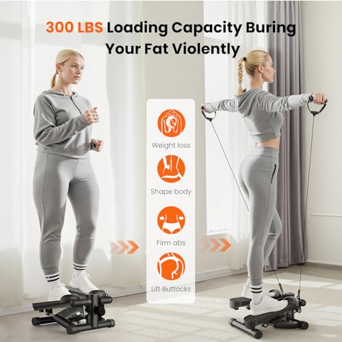 Sweetcrispy Mini Stepper with Bands for Full Body Workout - Image 3