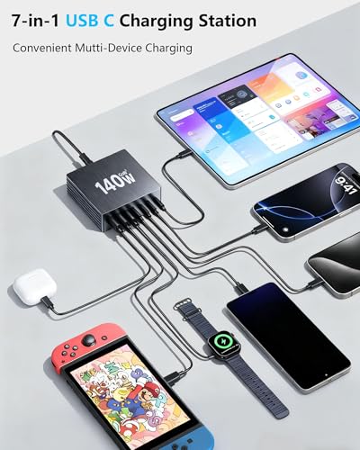 140W USB C Charging Station for Multiple Devices at $14.99 - Image 3
