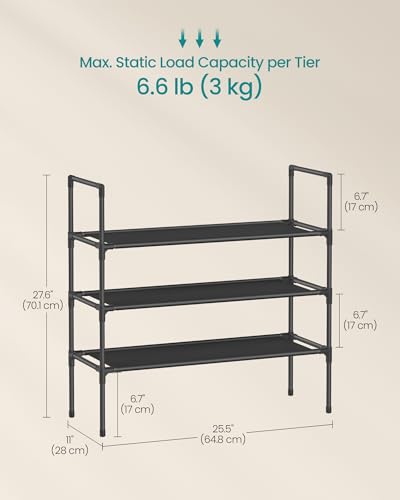 31% Off SONGMICS 3-Tier Shoe Rack for Hallway Closet - Image 3