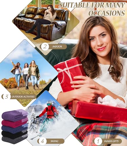 50% Off FNOVCO Wool Socks for Women – 5 Pairs - Image 6