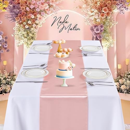 5-Pack Rose Gold Satin Table Runners at $9.99 - Image 2