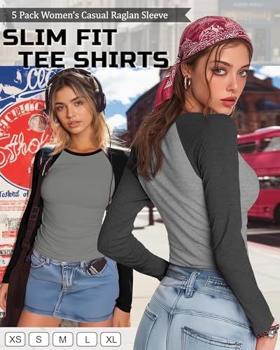 31% Off 5 Pack Women's Raglan Baseball Tees - Only $8.99 - Image 5