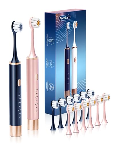 13.98 Aneebart Electric Toothbrush 12 Brush Heads - Image 1