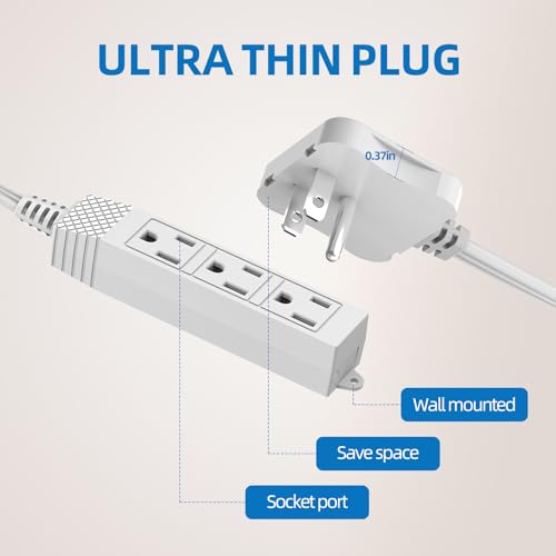 50% Off TiFFCOFiO Flat Plug Outlet Strip 10Ft - Image 3