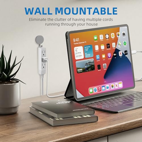 50% Off TiFFCOFiO Flat Plug Outlet Strip 10Ft - Image 4