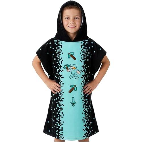 Minecraft Hooded Towel Poncho for Kids & Teens - Image 1