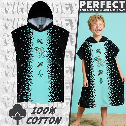 Minecraft Hooded Towel Poncho for Kids & Teens - Image 2