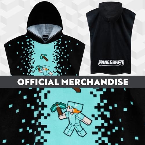 Minecraft Hooded Towel Poncho for Kids & Teens - Image 4