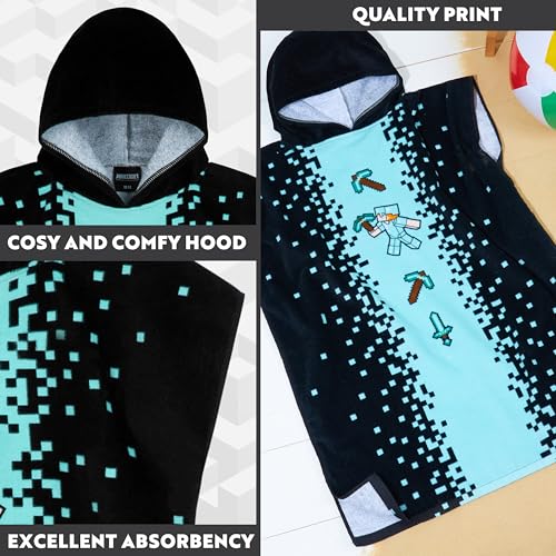 Minecraft Hooded Towel Poncho for Kids & Teens - Image 5