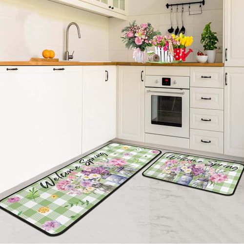 30% Off Spring Kitchen Rugs Set of 2 Non Slip Mats - Image 3