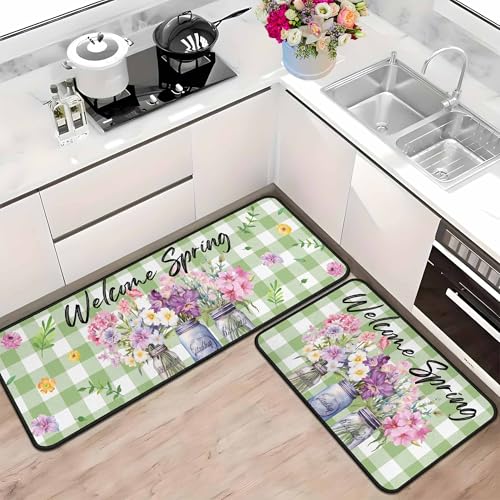 30% Off Spring Kitchen Rugs Set of 2 Non Slip Mats - Image 5