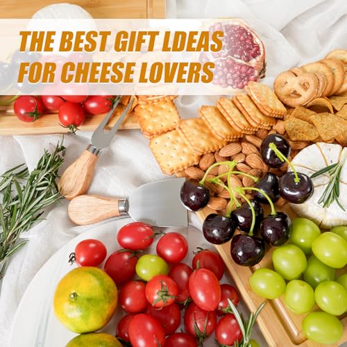 Bamboo Charcuterie Board Set with Drawer - Great Gift - Image 2