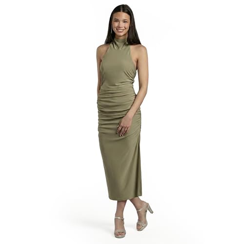 Elegant David's Bridal Jersey Sheath Dress in Eucalyptus