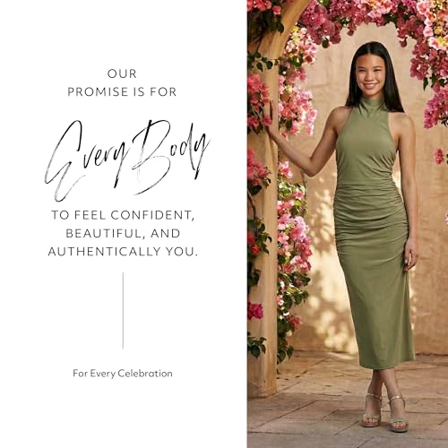 Elegant David's Bridal Jersey Sheath Dress in Eucalyptus - Image 7