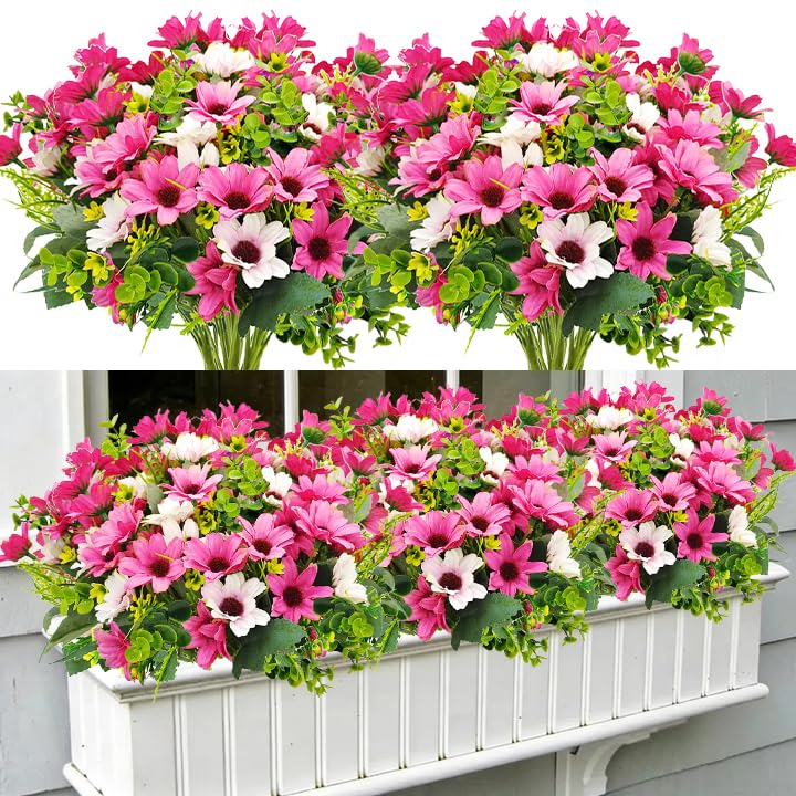 8 Bundles UV Resistant Fake Daisy Flowers - 33% Off Deal - Image 1