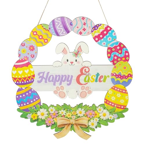 43% Off Easter Wooden Wreath for Front Door Decor - Image 1
