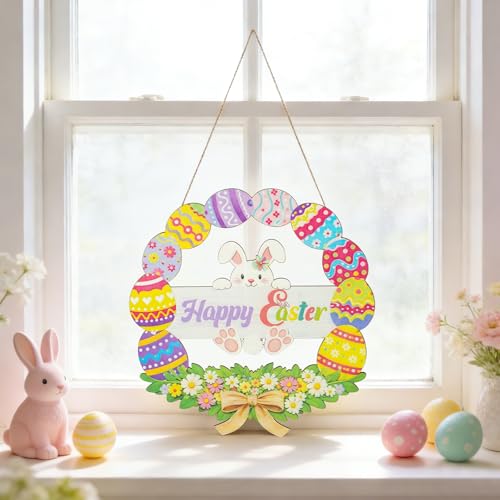 43% Off Easter Wooden Wreath for Front Door Decor - Image 5