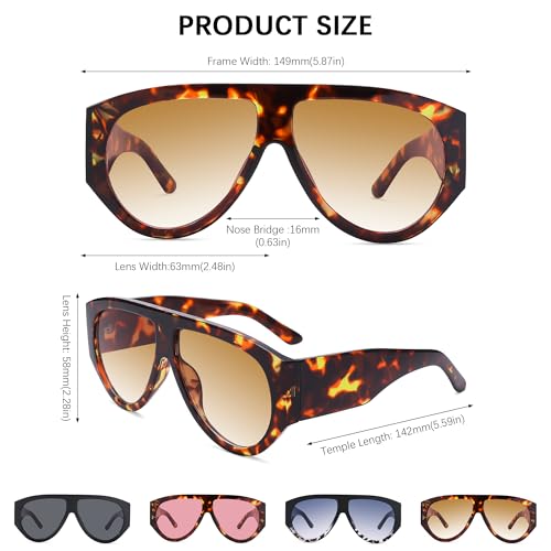 50% Off Bouryo Retro Oval Sunglasses for Women - Image 5