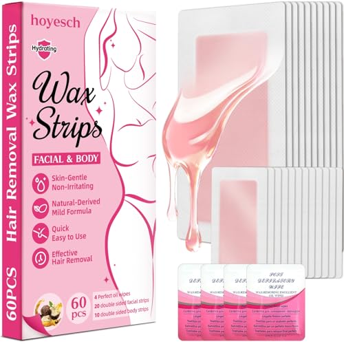 50% Off 60 Pcs Wax Strips Kit for Women Hair Removal