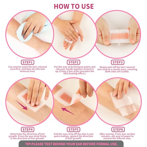 50% Off 60 Pcs Wax Strips Kit for Women Hair Removal - Image 6