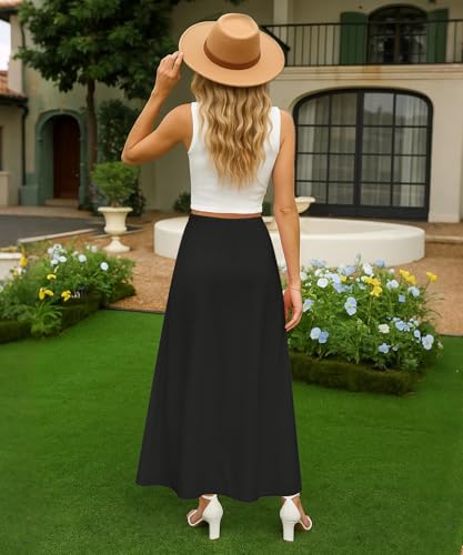 NILOUFO High Waisted Maxi Skirt with Pockets - Under $10 - Image 3