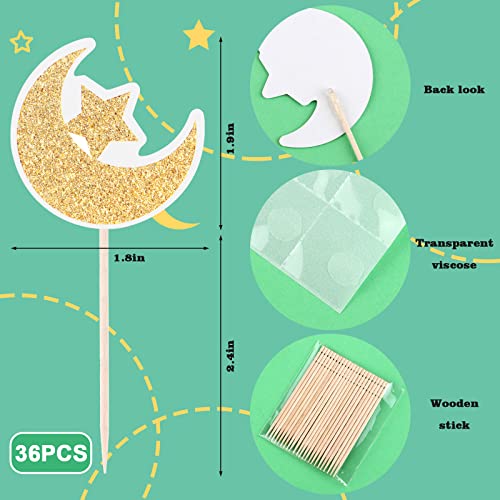 29% Off 36-Piece Eid Mubarak Cupcake Toppers - Image 2