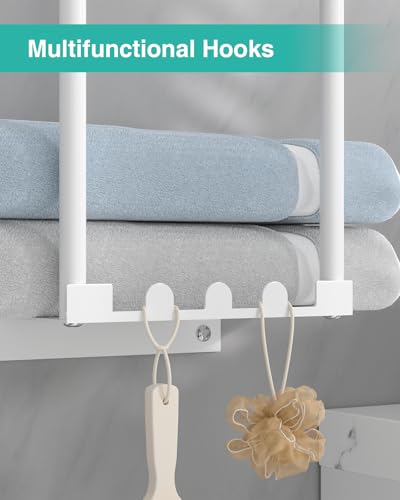 50% Off HapiRm Towel Rack with Shelf for Bathroom - Image 7