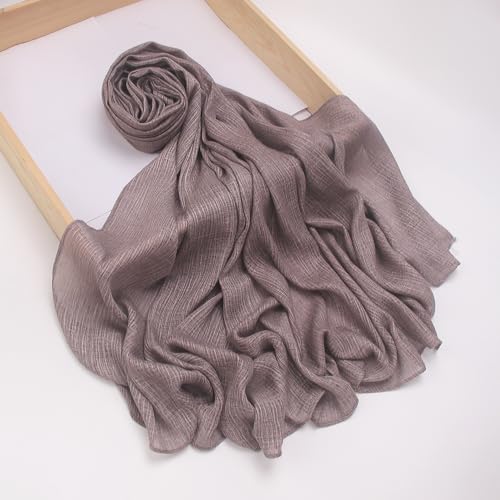 50% Off Lightweight Cotton Linen Feel Scarf for Women - Image 6
