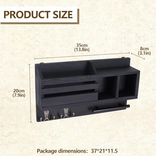 38% Off Wooden Key & Mail Holder for Entryway - Image 4