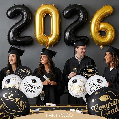 PartyWoo Graduation Balloons Set for Class of 2026 - Image 2