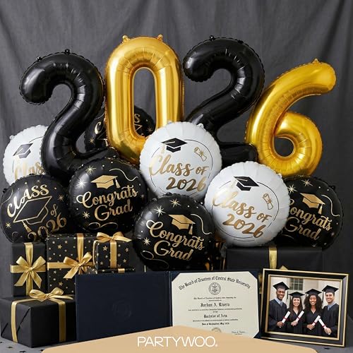 PartyWoo Graduation Balloons Set for Class of 2026 - Image 3