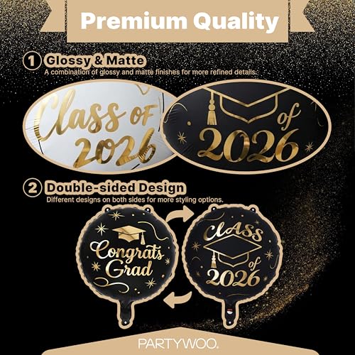 PartyWoo Graduation Balloons Set for Class of 2026 - Image 5