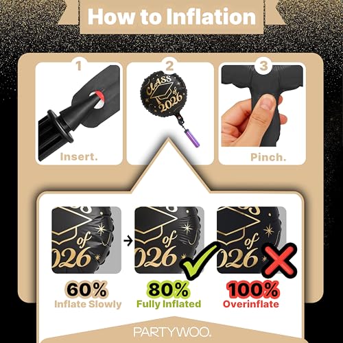 PartyWoo Graduation Balloons Set for Class of 2026 - Image 6