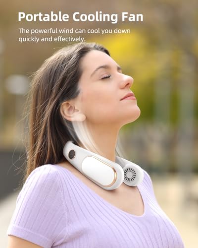 50% Off Koonie Rechargeable Neck Fan with 5 Speeds - Image 2