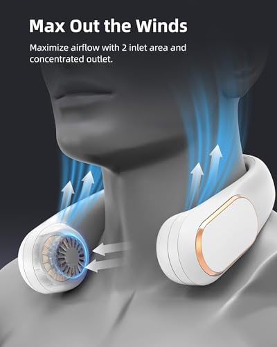 50% Off Koonie Rechargeable Neck Fan with 5 Speeds - Image 3