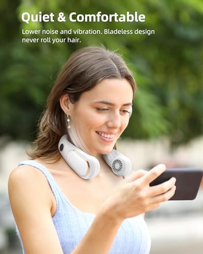 50% Off Koonie Rechargeable Neck Fan with 5 Speeds - Image 4