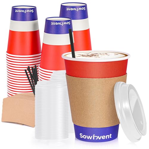7% Off 100-Pack 12oz Disposable Paper Coffee Cups