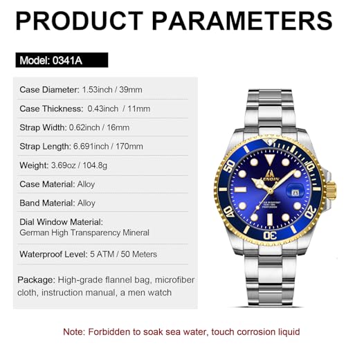 50% Off LN LENQIN Men's Analog Quartz Watch - Image 6