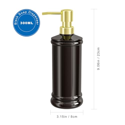 Set of 3 Black Soap Dispensers, Rust-Proof Pumps, Under $10 - Image 2