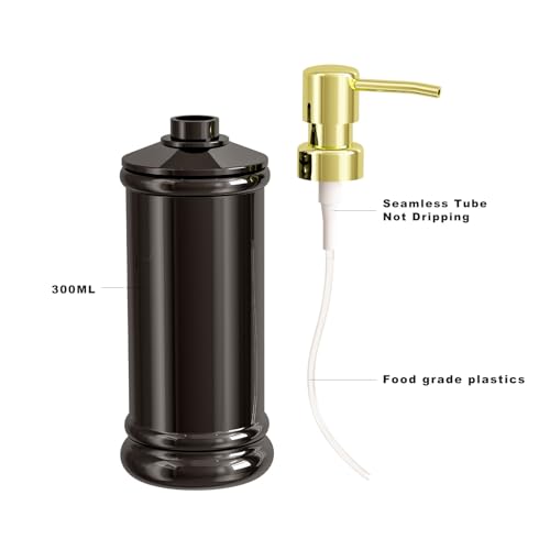 Set of 3 Black Soap Dispensers, Rust-Proof Pumps, Under $10 - Image 3