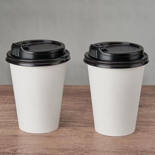 RACETOP 12 oz 50 Pack Coffee Cups with Lids Deal - Image 3
