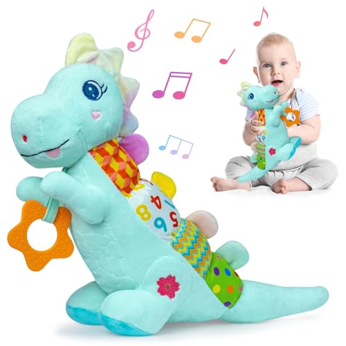 55% Off Baby Dino Plush Musical Toy with Rattle & Teether - Image 1