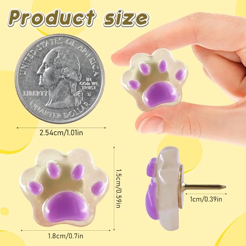 50% Off Glow Cat Paw Push Pins - Perfect for Corkboards - Image 2